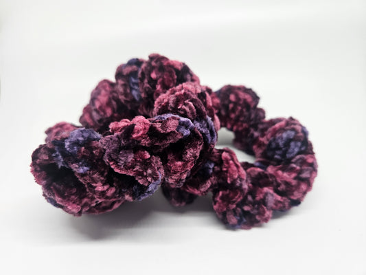 Pink and Purple Velvet Scrunchies- 6 Pack