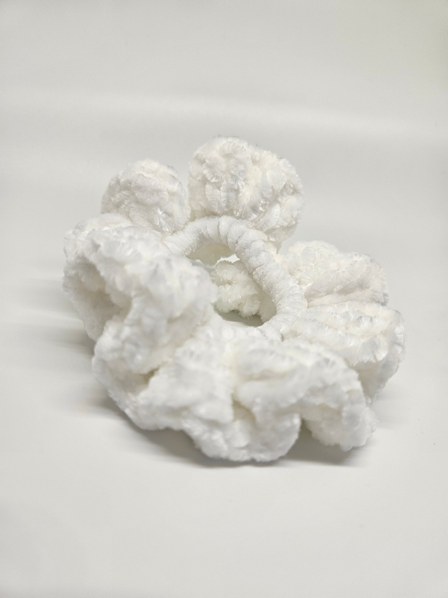 White Velvet Scrunchie- 2 Pack